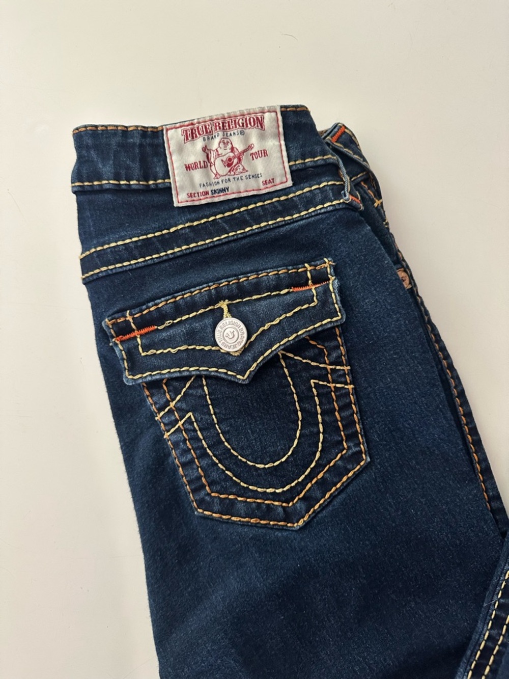 True Religion Billy Super T Skinny Jeans High Rise 28 Dark Wash - Picture 2 of 8